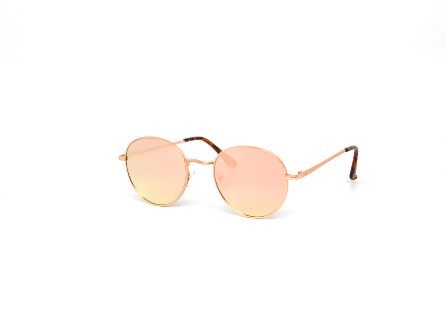 12 Pack: Classy Round Color Mirror Metal Wholesale Sunglasses