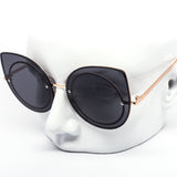 12 Pack: Modern Rimless Oversized Cateye Wholesale Sunglasses