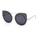 12 Pack: Modern Rimless Oversized Cateye Wholesale Sunglasses