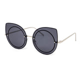 12 Pack: Modern Rimless Oversized Cateye Wholesale Sunglasses