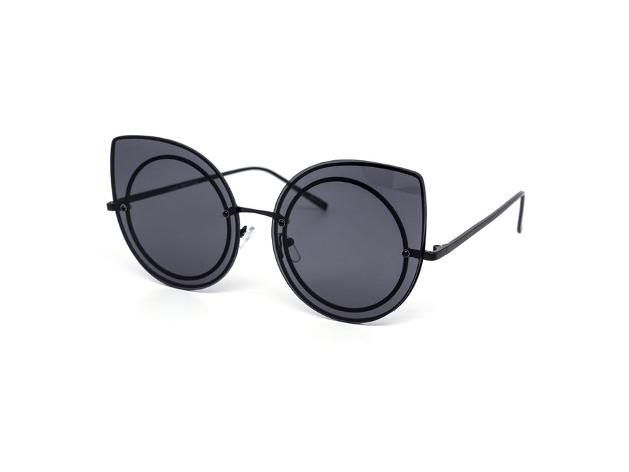 12 Pack: Modern Rimless Oversized Cateye Wholesale Sunglasses