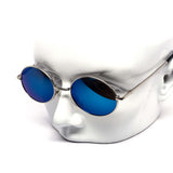 12 Pack: Sleek Oval Metal Color Mirror Wholesale Sunglasses