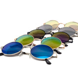 12 Pack: Sleek Oval Metal Color Mirror Wholesale Sunglasses
