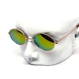 12 Pack: Sleek Oval Metal Color Mirror Wholesale Sunglasses