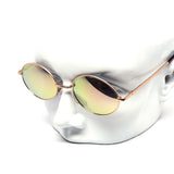 12 Pack: Sleek Oval Metal Color Mirror Wholesale Sunglasses