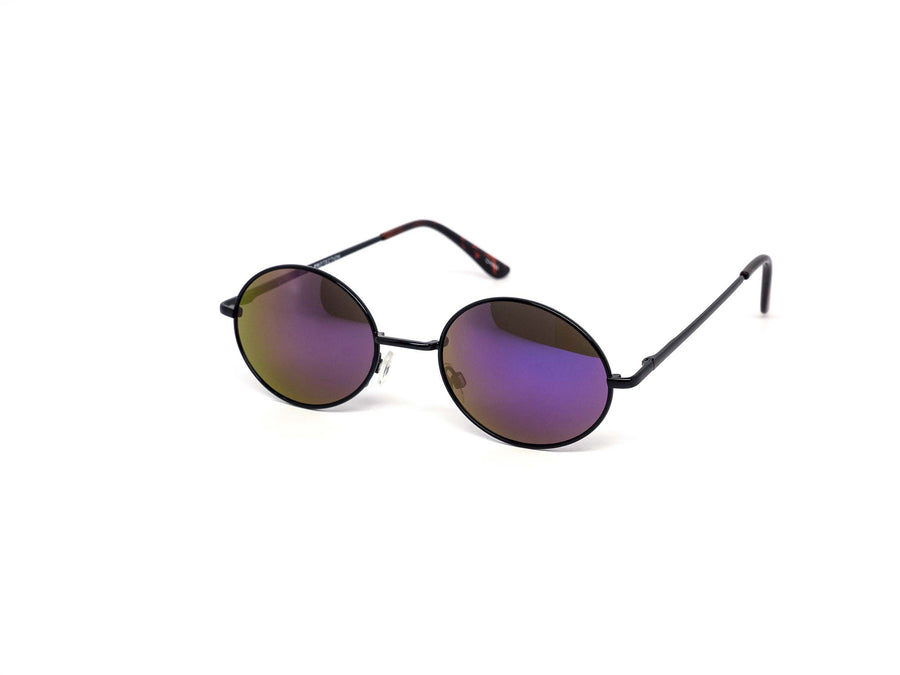 12 Pack: Sleek Oval Metal Color Mirror Wholesale Sunglasses