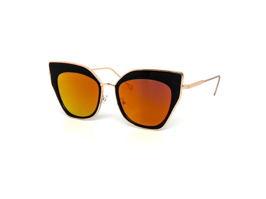 12 Pack: Oversized Retro Butterfly Color Mirror Wholesale Sunglasses