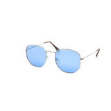 12 Pack: Retro Hexagonal Metal Color Wholesale Sunglasses