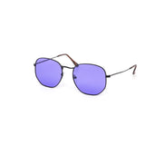 12 Pack: Retro Hexagonal Metal Color Wholesale Sunglasses