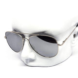 12 Pack: Oversized All-silver Mirror Aviator Wholesale Sunglasses