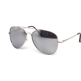 12 Pack: Oversized All-silver Mirror Aviator Wholesale Sunglasses