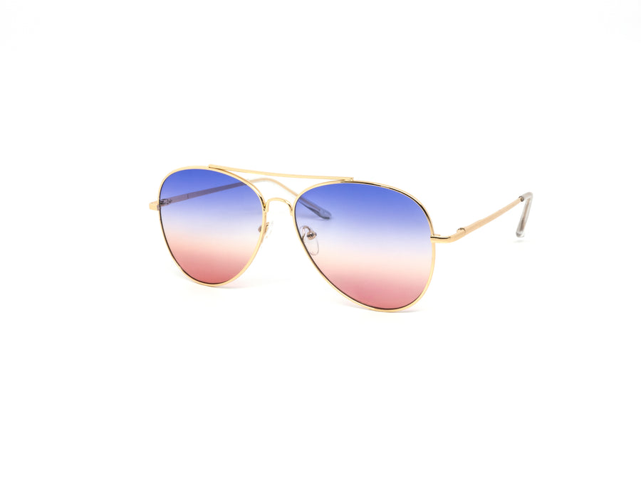 12 Pack: Duotone Metal Gold Aviator Wholesale Sunglasses
