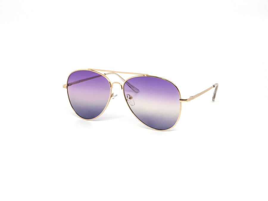 12 Pack: Duotone Metal Gold Aviator Wholesale Sunglasses