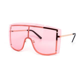 12 Pack: Oversized Rimless Color Face Shield Wholesale Sunglasses