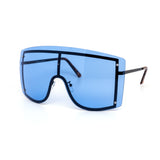 12 Pack: Oversized Rimless Color Face Shield Wholesale Sunglasses