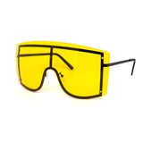 12 Pack: Oversized Rimless Color Face Shield Wholesale Sunglasses