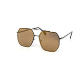 12 Pack: Oversized Rimless Heptagon Aviator Color Mirror Wholesale Sunglasses