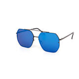 12 Pack: Oversized Rimless Heptagon Aviator Color Mirror Wholesale Sunglasses