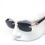 12 Pack: Rimless Matrix Gold Metal Wholesale Sunglasses