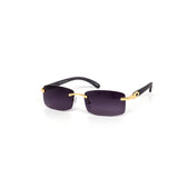 12 Pack: Rimless Matrix Gold Metal Wholesale Sunglasses