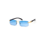 12 Pack: Rimless Matrix Gold Metal Wholesale Sunglasses
