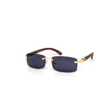 12 Pack: Rimless Matrix Gold Metal Wholesale Sunglasses