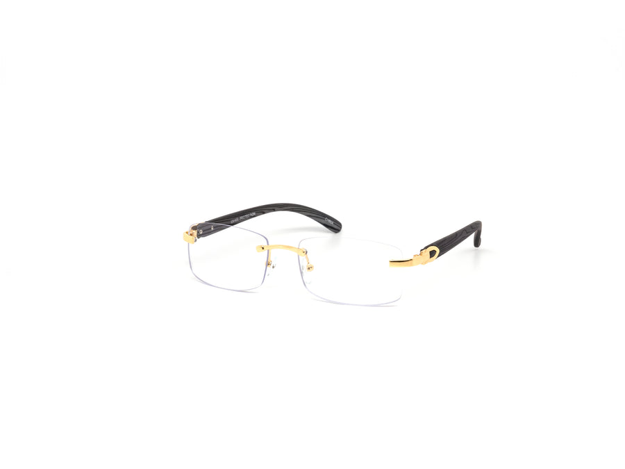 12 Pack: Rimless Rounded Square Gold Wholesale Sunglasses