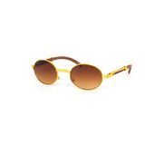 12 Pack: Gold Oval Gradient Wholesale Sunglasses