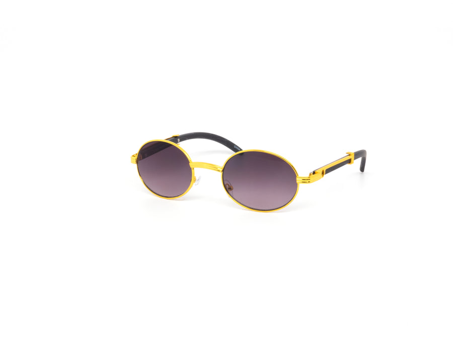12 Pack: Gold Oval Gradient Wholesale Sunglasses