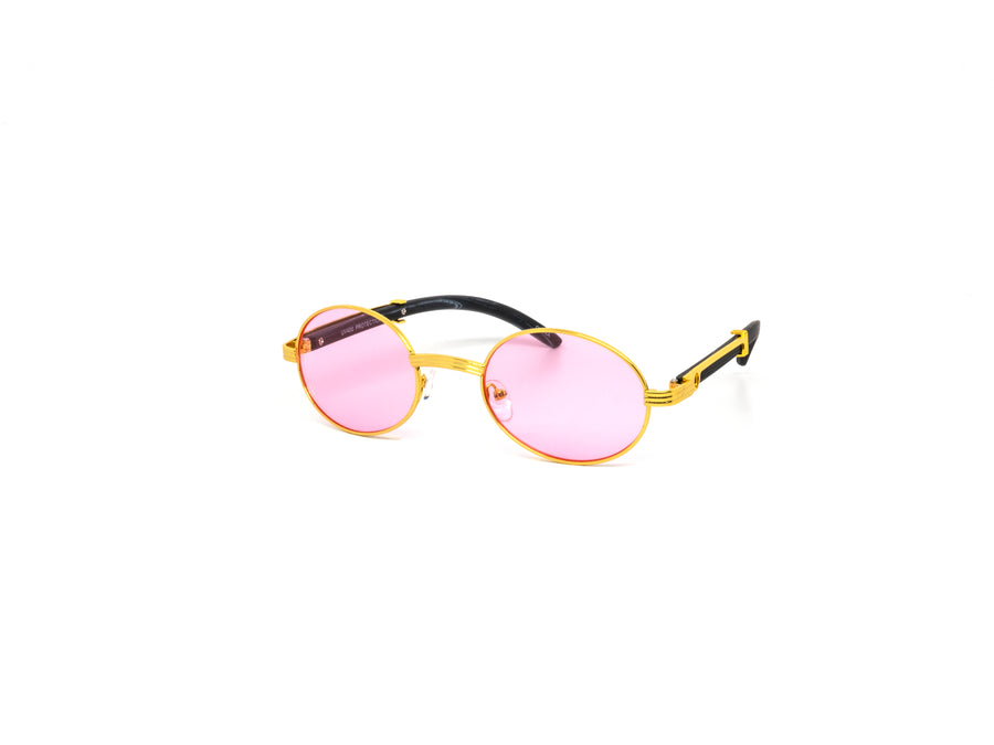 12 Pack: Gold Oval Color Wholesale Sunglasses
