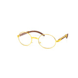 12 Pack: Gold Oval Clear Wholesale Sunglasses