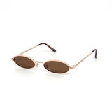 12 Pack: Skinny Oval Metal Wholesale Sunglasses