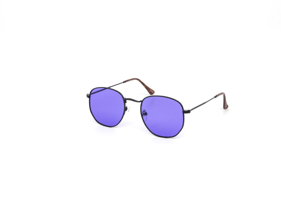 12 Pack: Classy Hexagonal Metal Color Wholesale Sunglasses