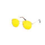 12 Pack: Classy Hexagonal Metal Color Wholesale Sunglasses
