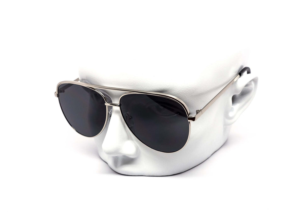 12 Pack: Oversized Flatline Hard Bridge Aviator Wholesale Sunglasses