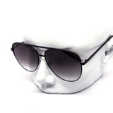 12 Pack: Oversized Flatline Hard Bridge Aviator Wholesale Sunglasses