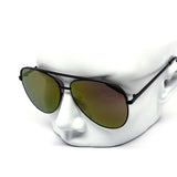 12 Pack: Oversized Flatline Hard Bridge Mirror Aviator Wholesale Sunglasses