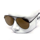 12 Pack: Oversized Flatline Hard Bridge Mirror Aviator Wholesale Sunglasses