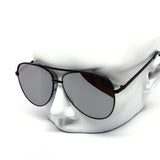 12 Pack: Oversized Flatline Hard Bridge Mirror Aviator Wholesale Sunglasses