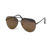 12 Pack: Oversized Flatline Hard Bridge Mirror Aviator Wholesale Sunglasses