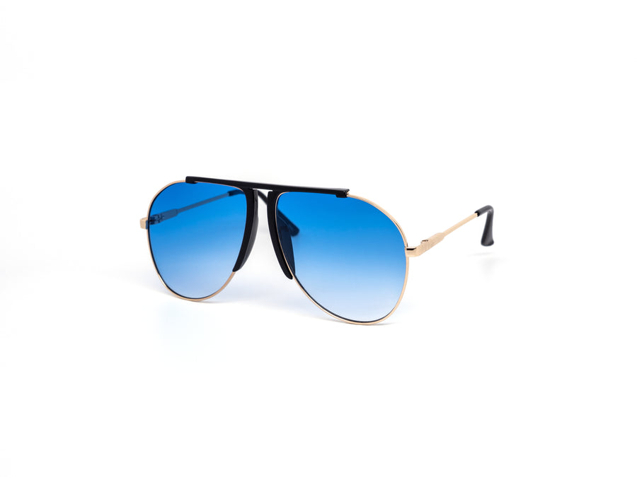 12 Pack: Black Bird Aviator Color Gradient Wholesale Sunglasses