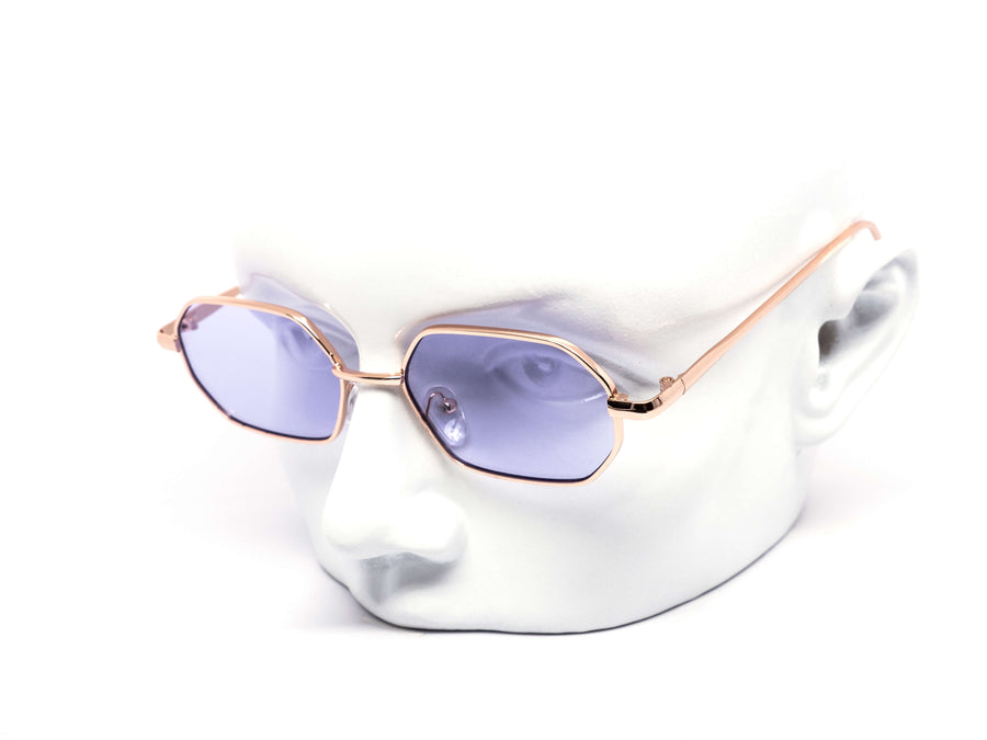 12 Pack: Petite Heptagonal Metal Wholesale Sunglasses