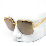 12 Pack: Sleek Metal Rimless Aviator Style Wholesale Sunglasses