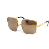 12 Pack: Sleek Metal Rimless Aviator Style Wholesale Sunglasses