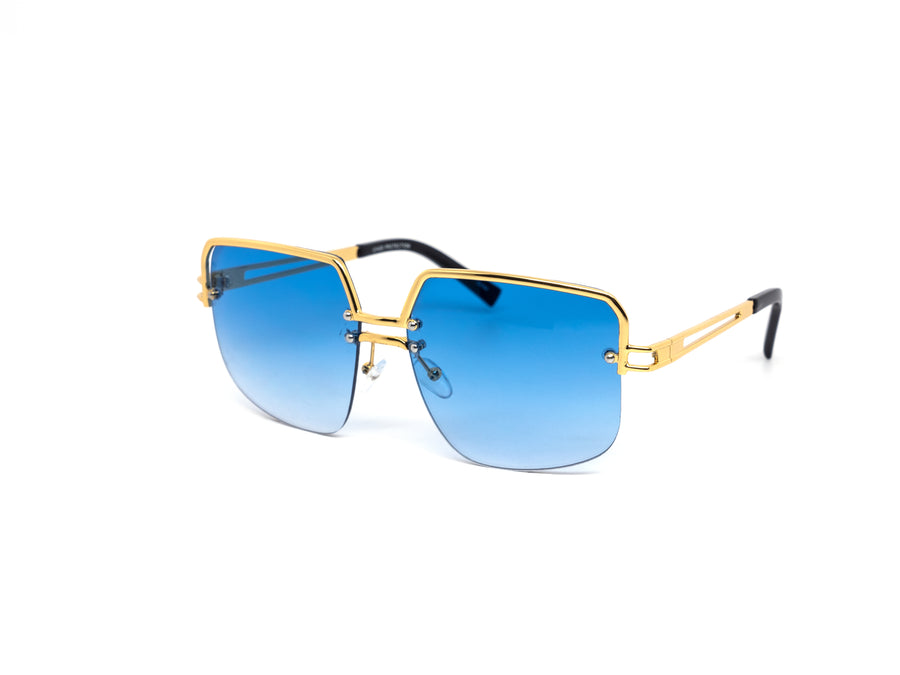 12 Pack: Sleek Metal Rimless Aviator Style Wholesale Sunglasses