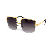12 Pack: Sleek Metal Rimless Aviator Style Wholesale Sunglasses