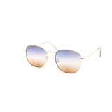12 Pack: Classy Hexagonal Duotone Metal Wholesale Sunglasses