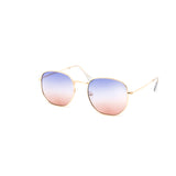 12 Pack: Classy Hexagonal Duotone Metal Wholesale Sunglasses