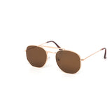 12 Pack: Retro Hexagonal Metal Aviator Wholesale Sunglasses