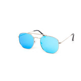 12 Pack: Hexagonal Aviator Color Mirror Wholesale Sunglasses